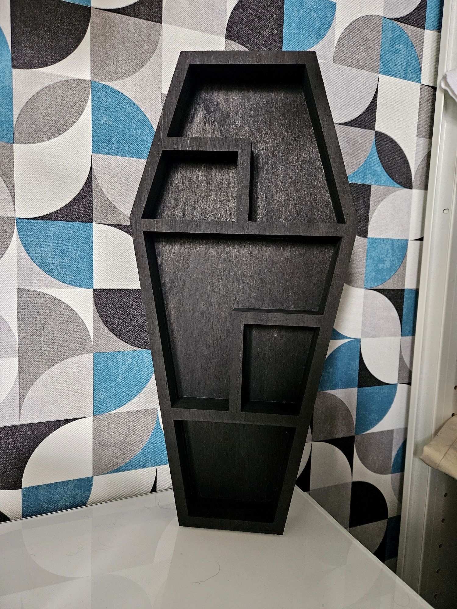 Oryginalna półka w kształcie trumny trumna coffin shelf