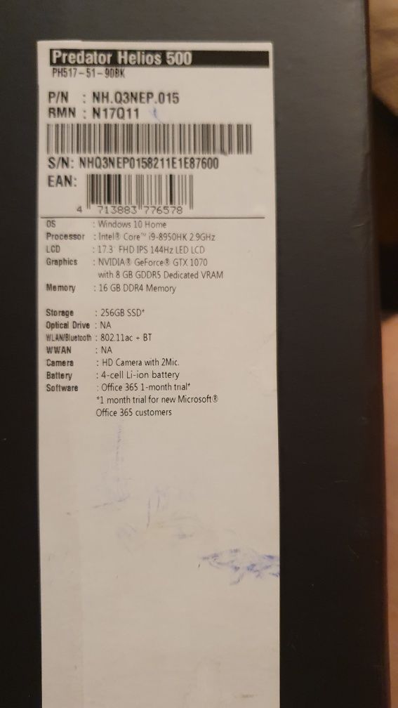 Laptop Acer Predator