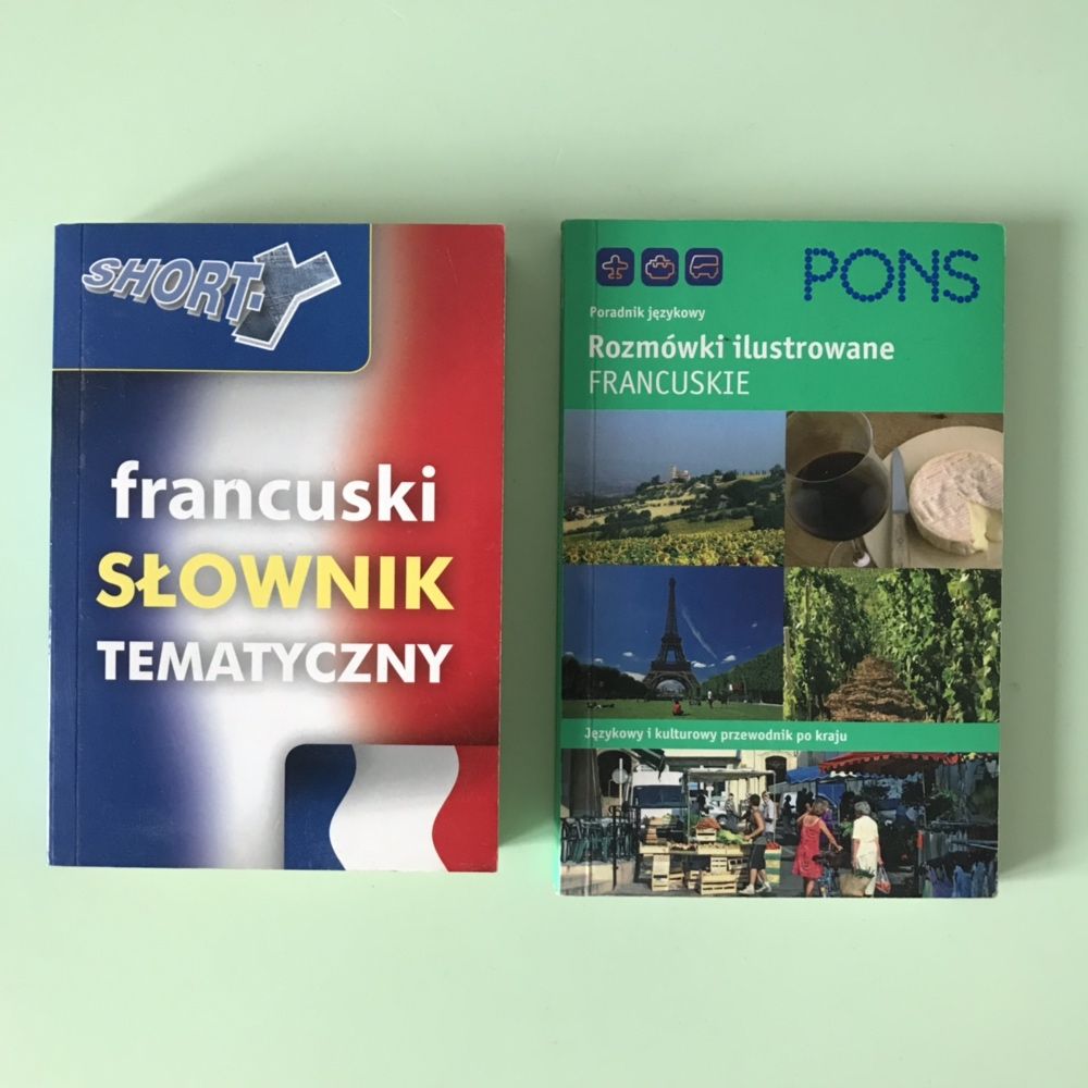Zestaw książek do nauki języka francuskiego Pons słownik i rozmówki