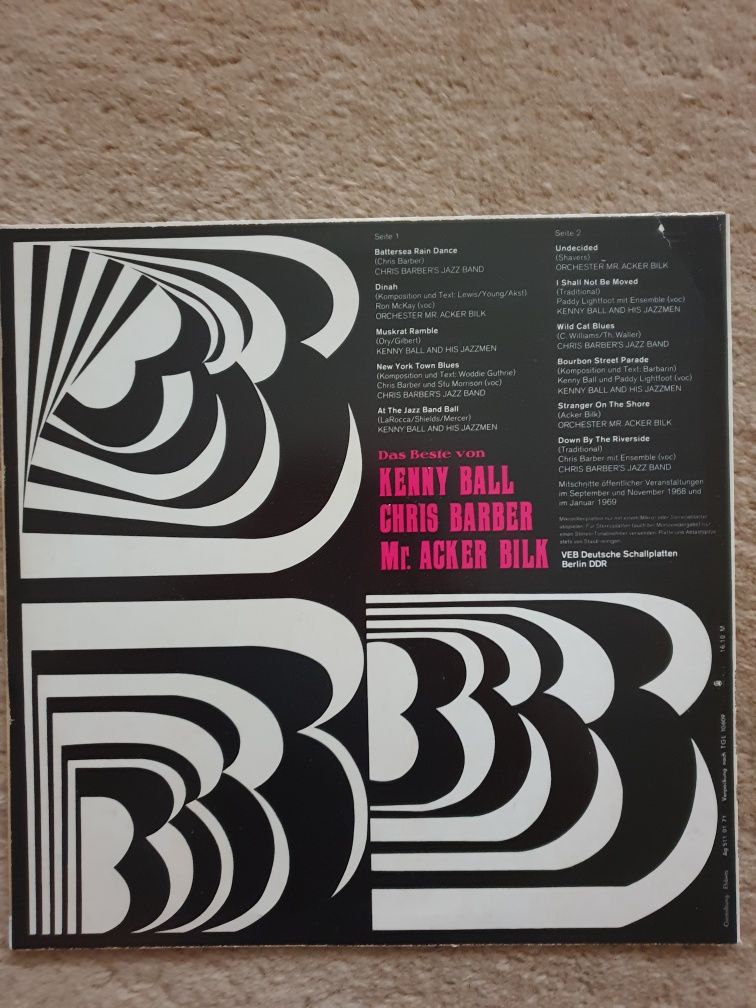 Виниловая пластинка Kenny Ball - Chris Barber - Mr. Acker Bilk ‎Джаз