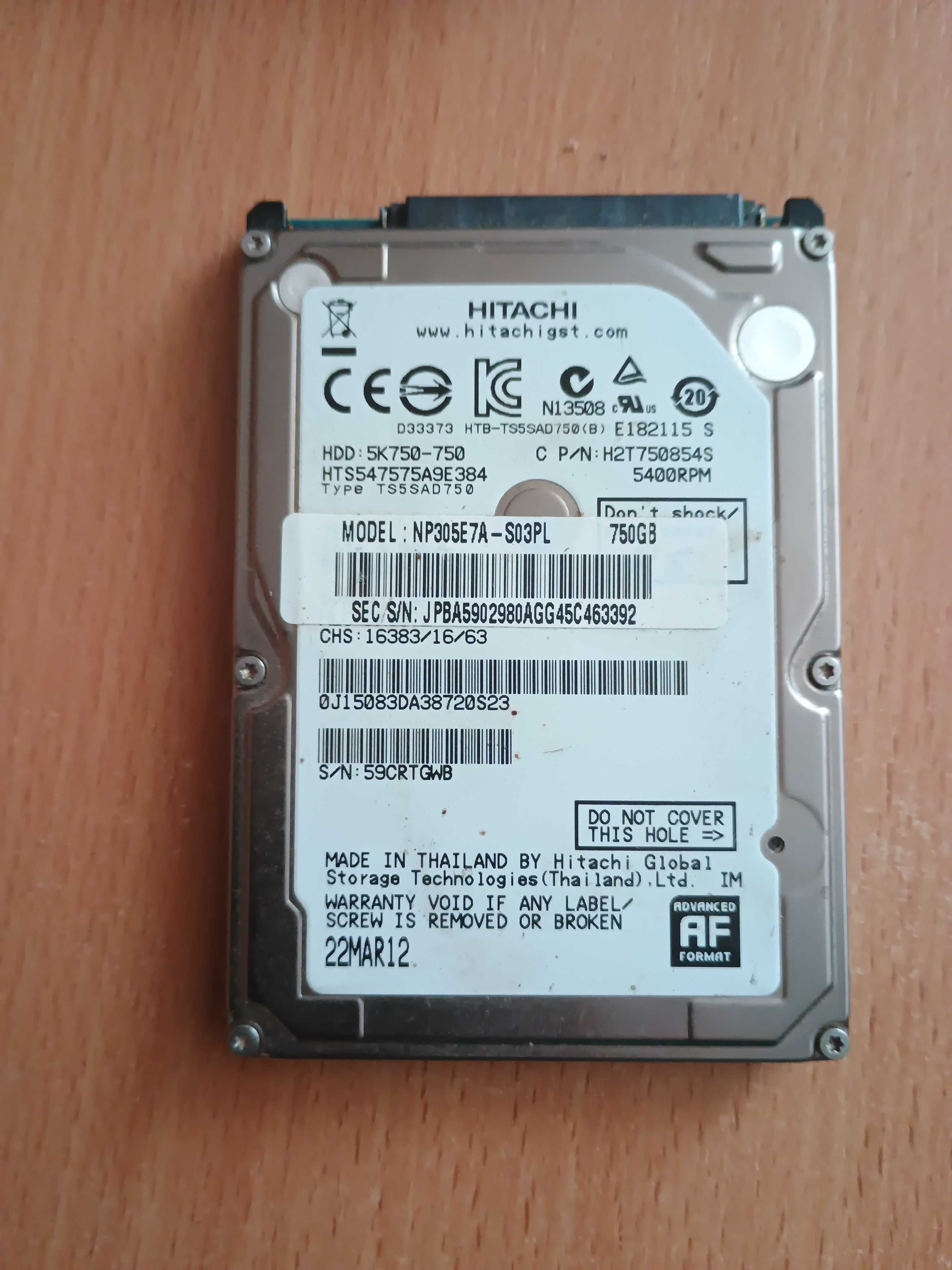 Dysk twardy HDD 750 GB Hitachi