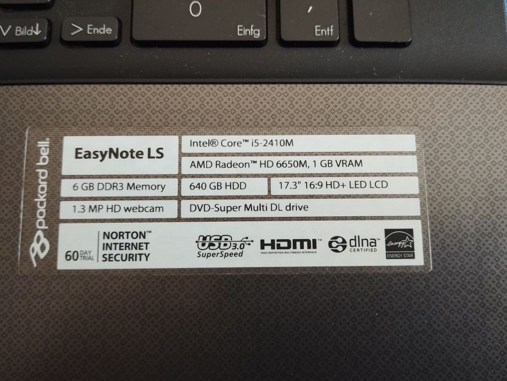 Laptop Packard Bell i5