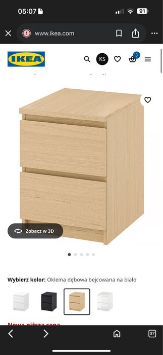Komoda malm 2 szuflady