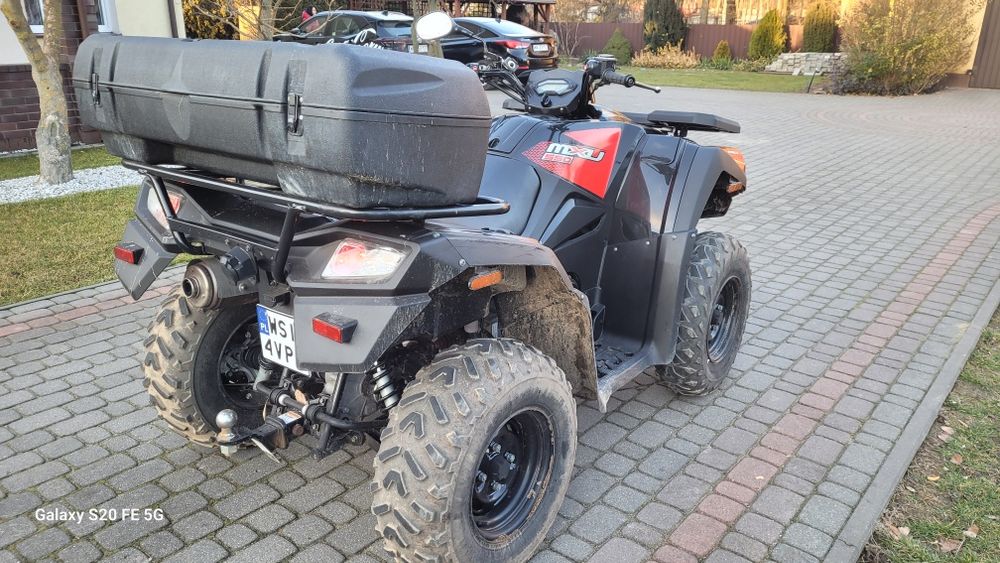 Quad Kynco Mxu550 pług bagażnik