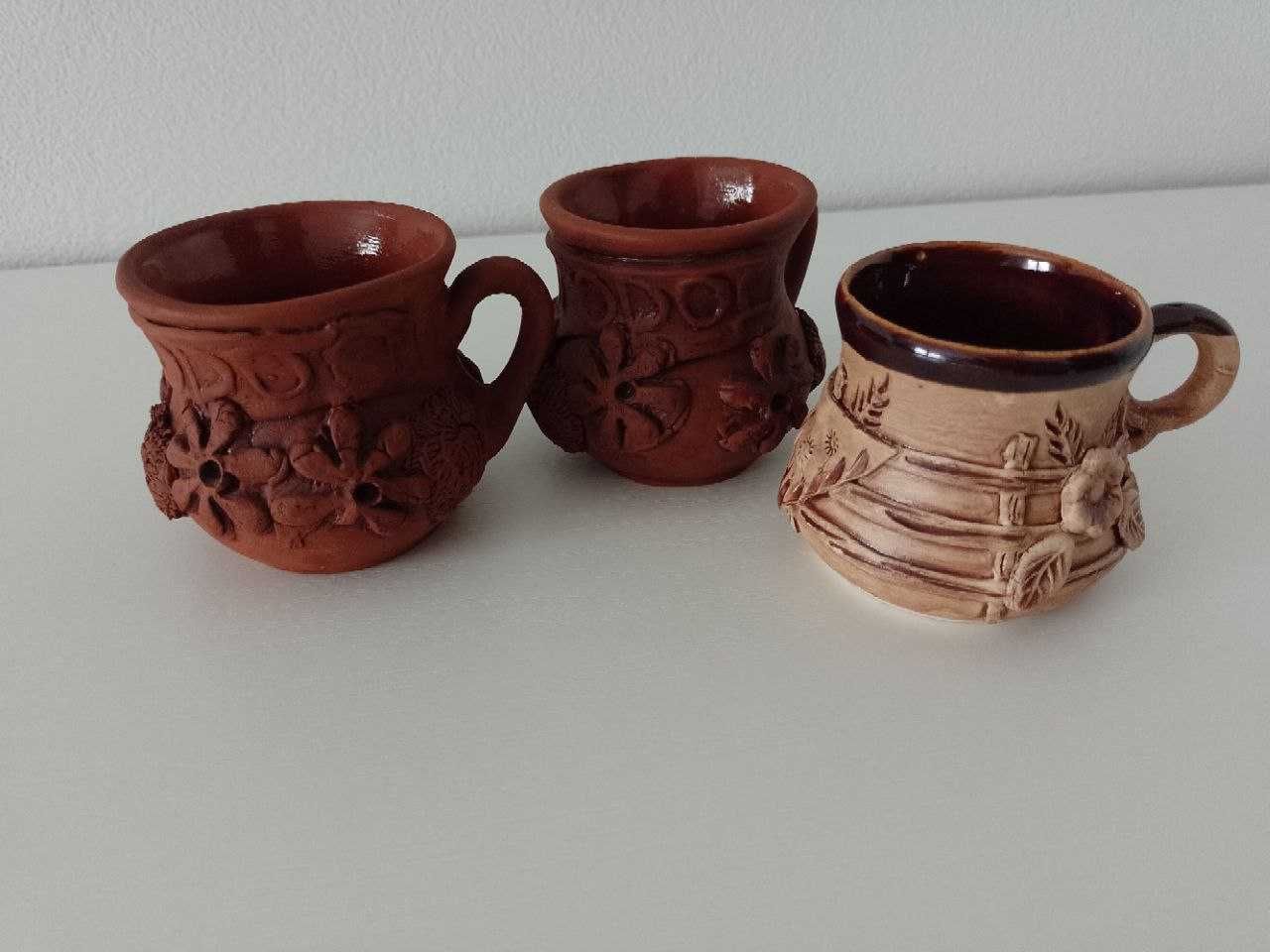 Турка, джезва керамическая,глиняная,чашки кофейные,набор для кофе