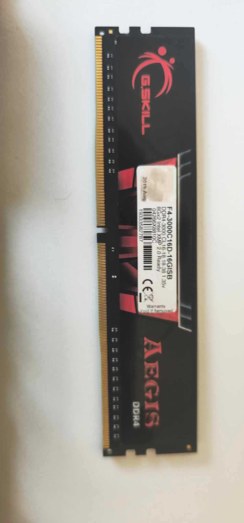 I5-9400f 2.9GHz, Gigabyte Z390 Gaming X, G.SKILL Aegis DDR4 2x8GB