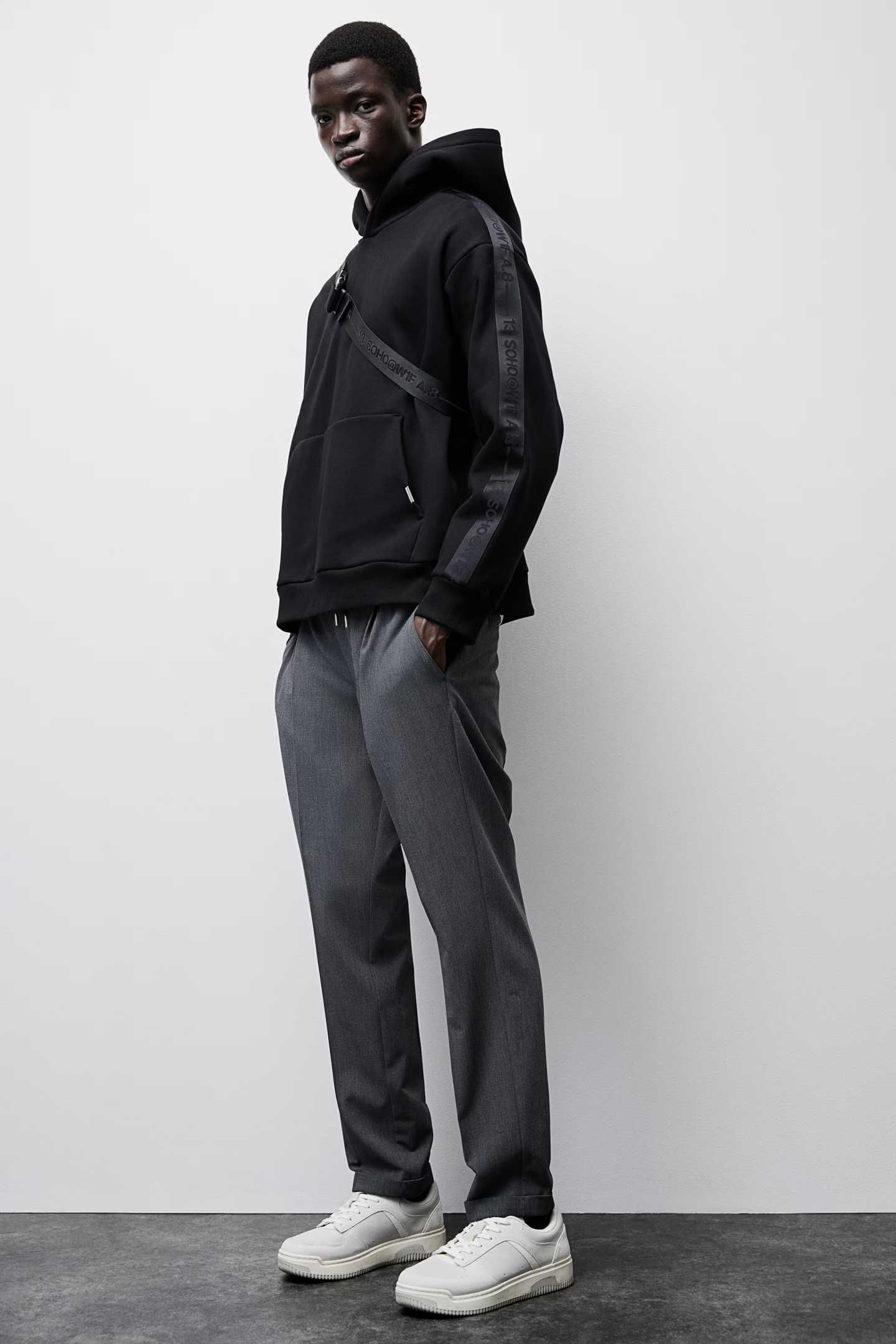 Толстовка H&M свободный крой с полосками по бокам р. L (укр. 50), NEW.