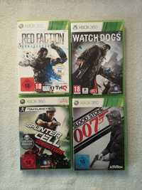 Red faction, Watch Dogs, Blood Stone 007,Sprinter Cell Xbox 360 zestaw