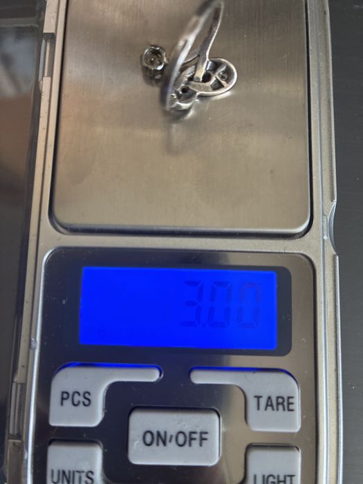 Срібна каблучка, кубічний Цирконій. Украіна