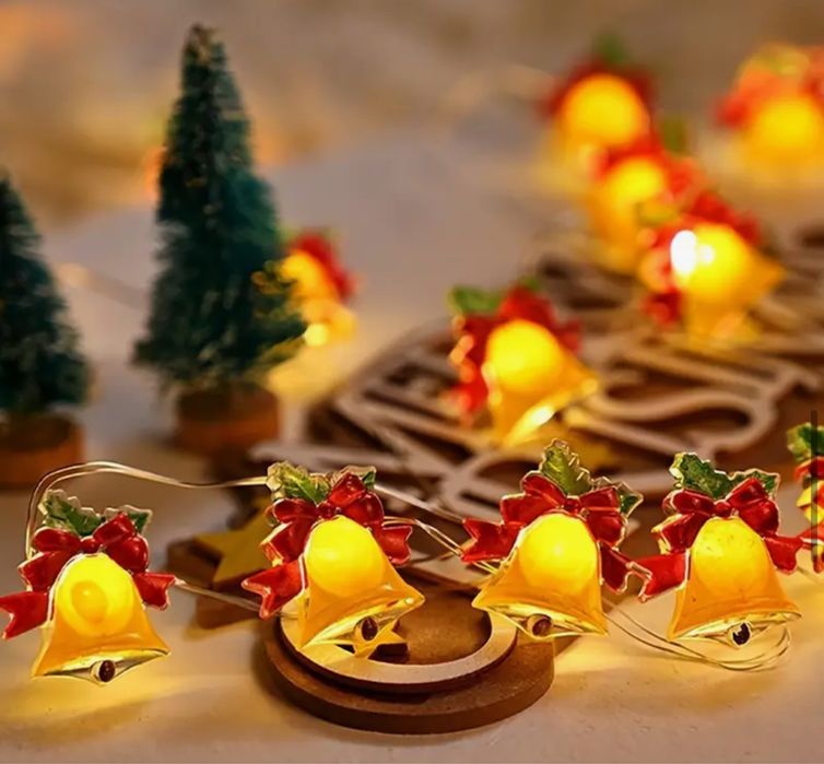 Різдвяні дзвіночки гірлянда Новий Рік