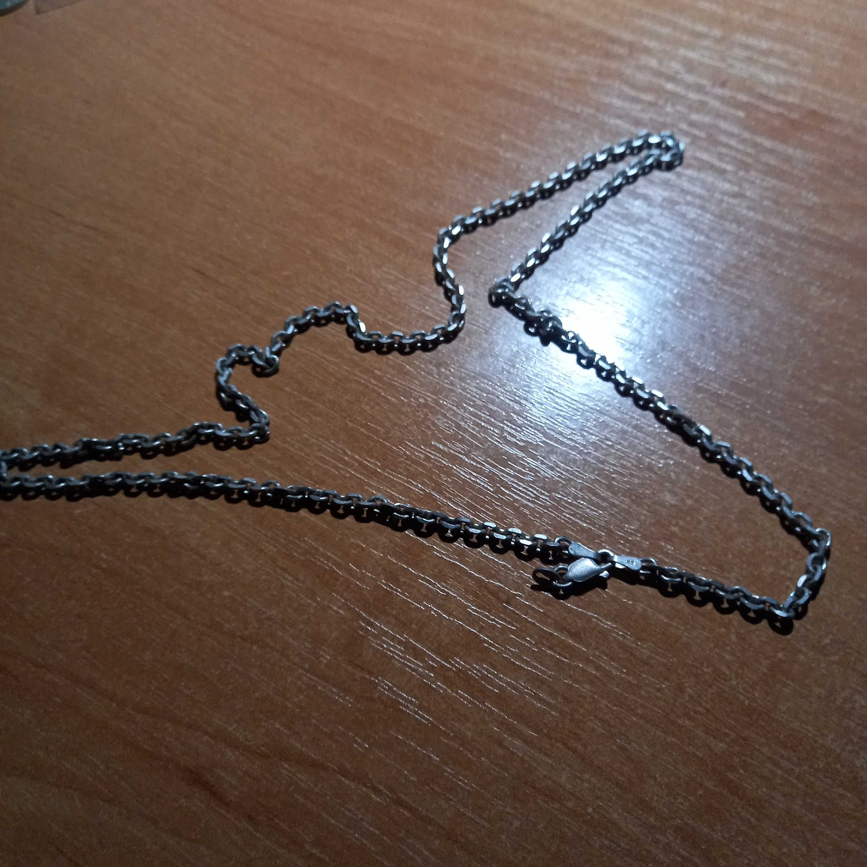 Серебрянная цепочка 52 см, 16.7 грм. почти новая