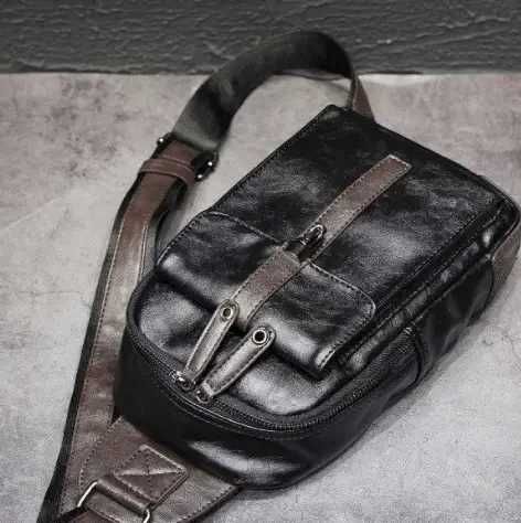 Мужская брендовая бананка сумка на грудь плечо барсетка рюкзак ранец