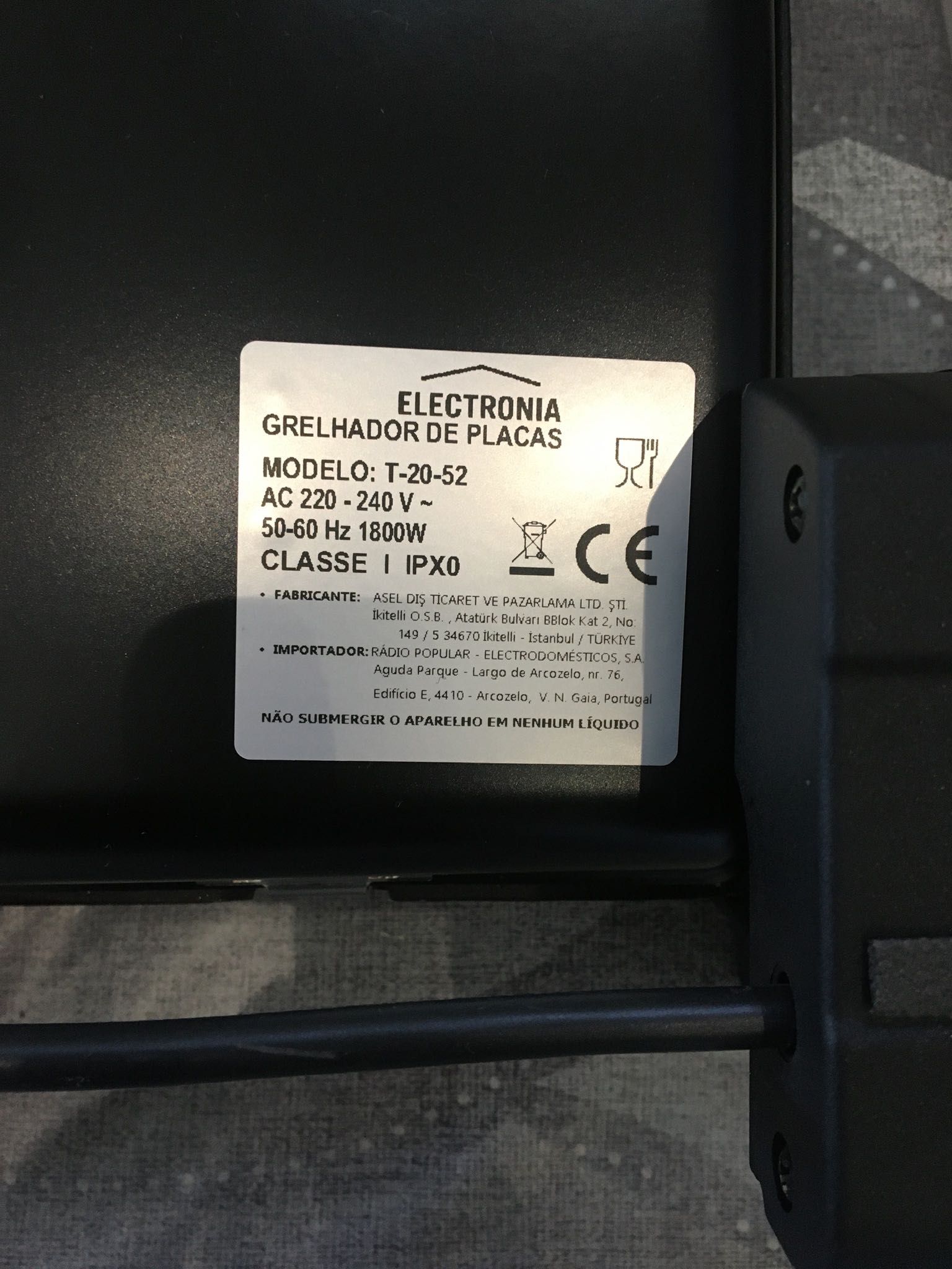 Grelhador Eletronia novo