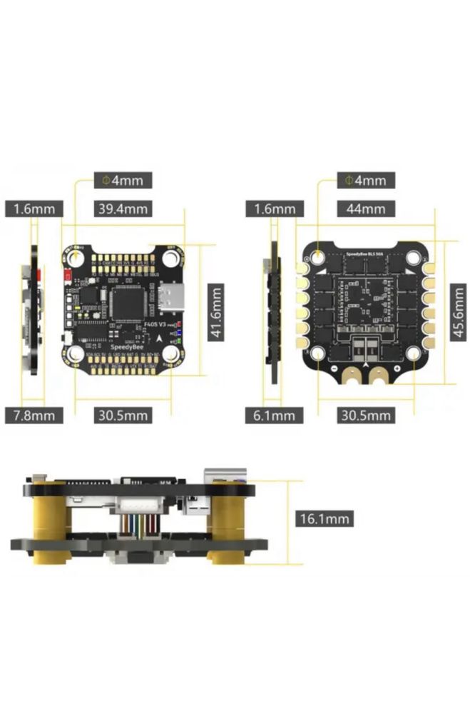 Полетный контроллер + регулятор моторов FC&ESC SpeedyBee F405 V3 3-6S