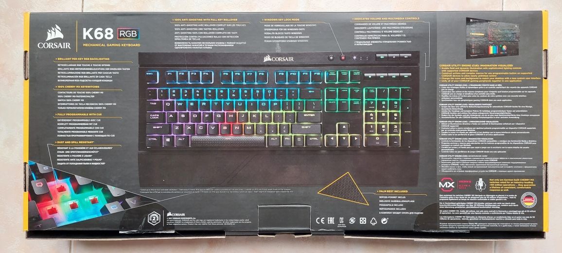 Teclado mecânico para jogos K68 RGB