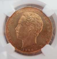 Moeda ouro D. Luis I 10.000 Réis (Data escassa 1885)
