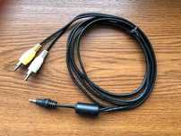 kabel przewód audio 2x cinch / jack stereo fi 3,5 mm