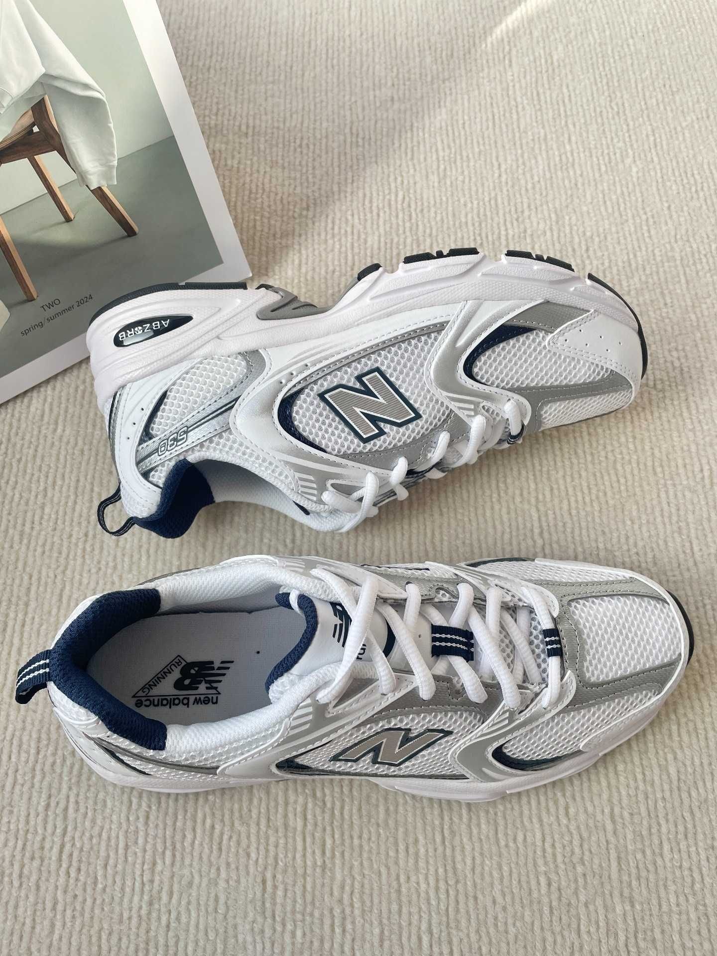buty New Balance530_WhiteSilverNavy R.38