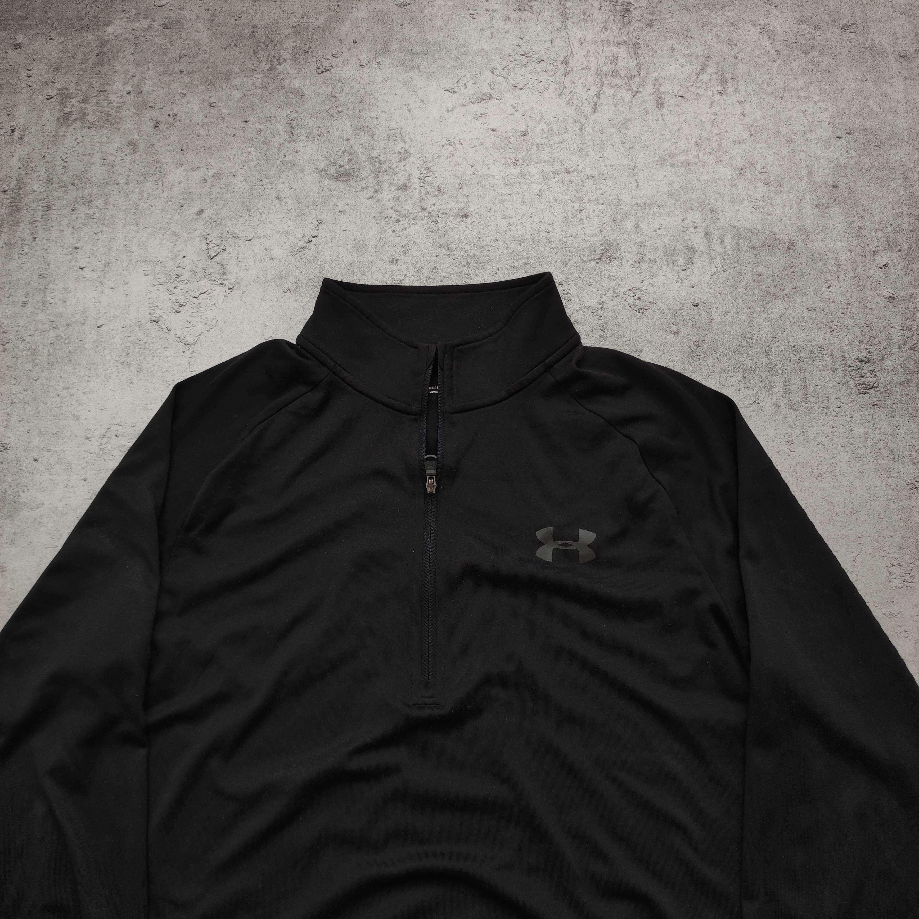 MĘSKA Treningowa bluza Lekka Rozpinana Under Armour Czarna Heat GYM