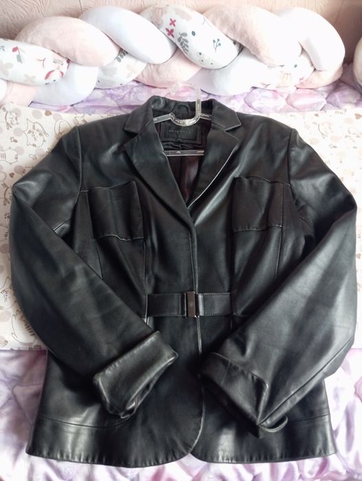 Кожаный пиджак женский