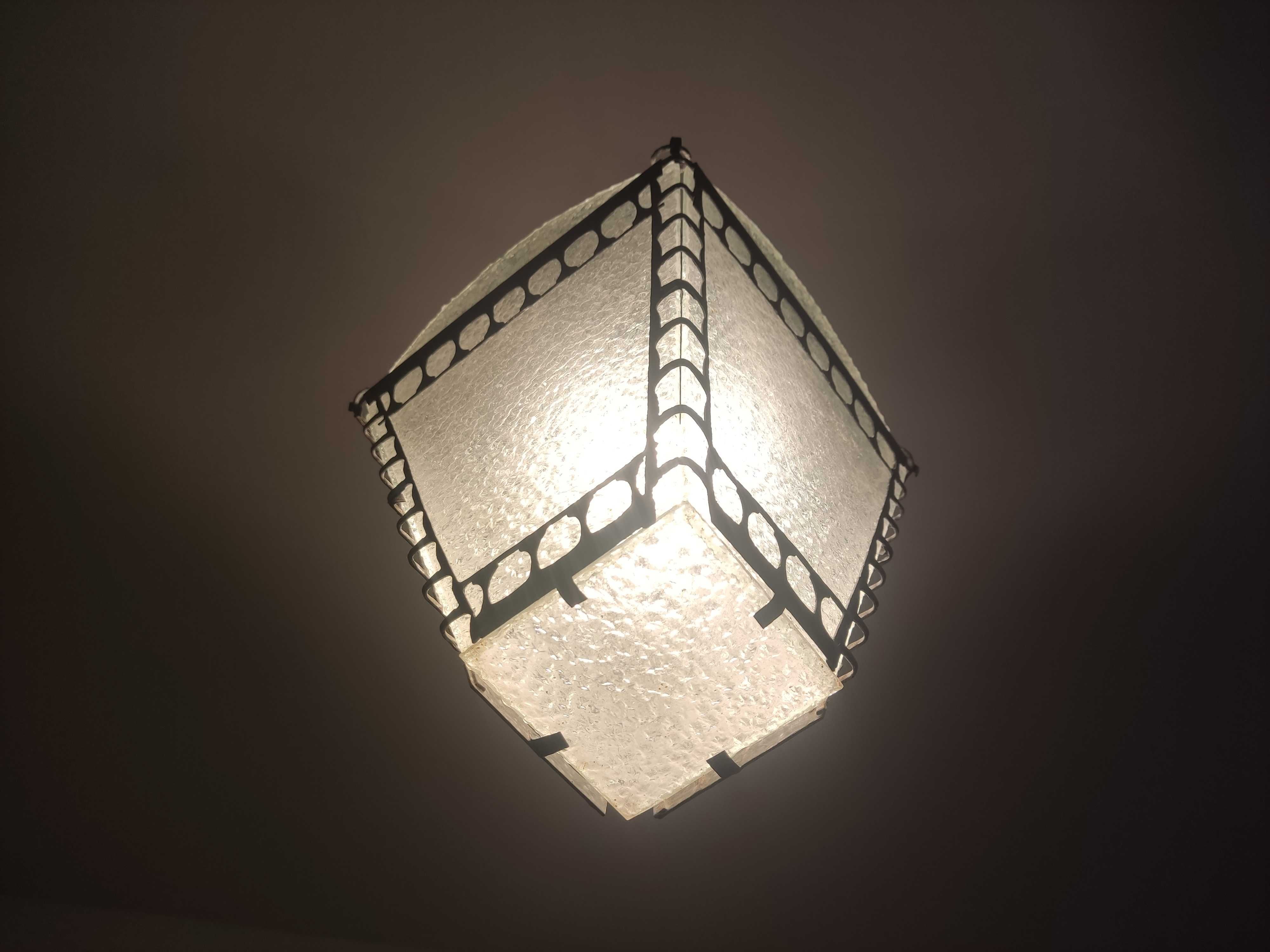 Lampa sufitowa, żyrandol, plafon oświetlenie PRL