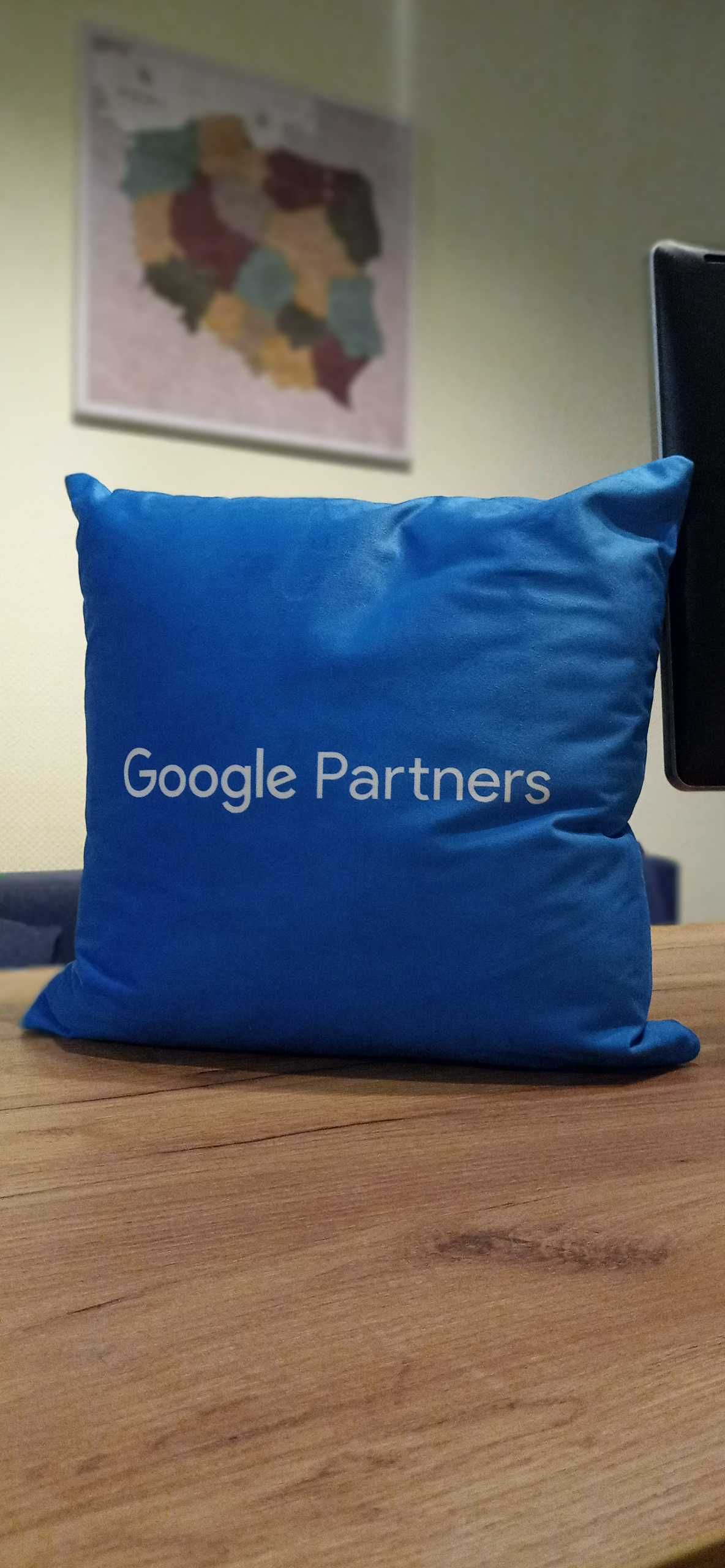 Niebieska Poduszka 30x30 Google Unikat