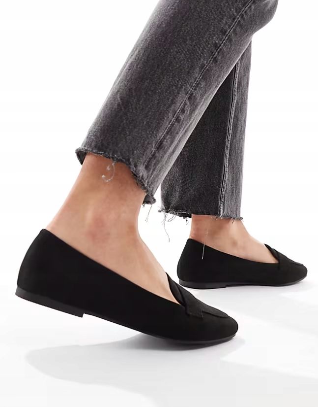 Asos Design 37 Czarne Mokasyny Lilie Klasyczne J25942