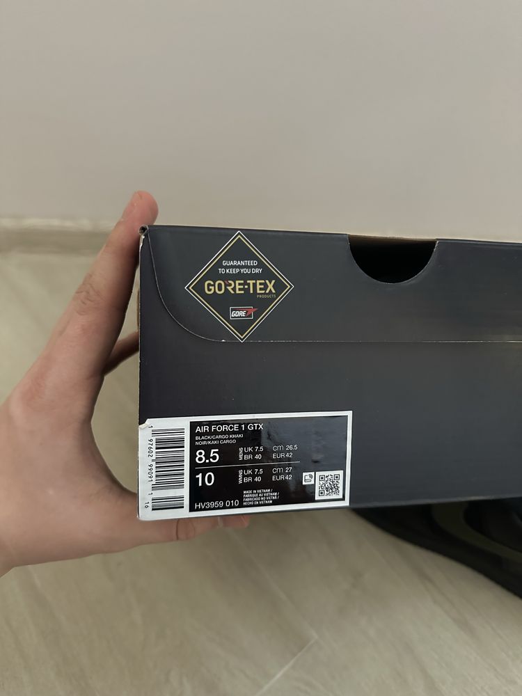 Nike Air Force 1 GORE-TEX Black Cargo Khaki | 42-43
