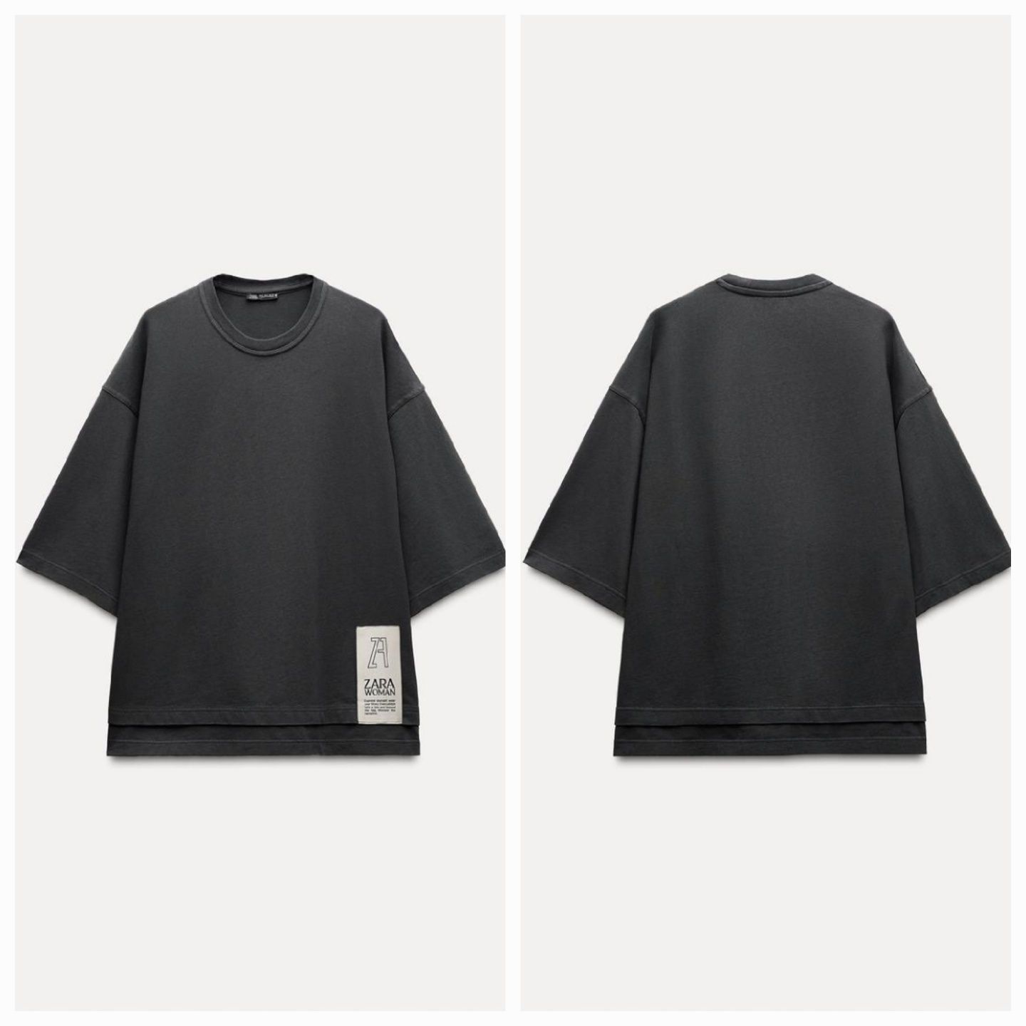 Zara трендова 100% бавовняна футболка оверсайз. Дуже стильна і якісна.