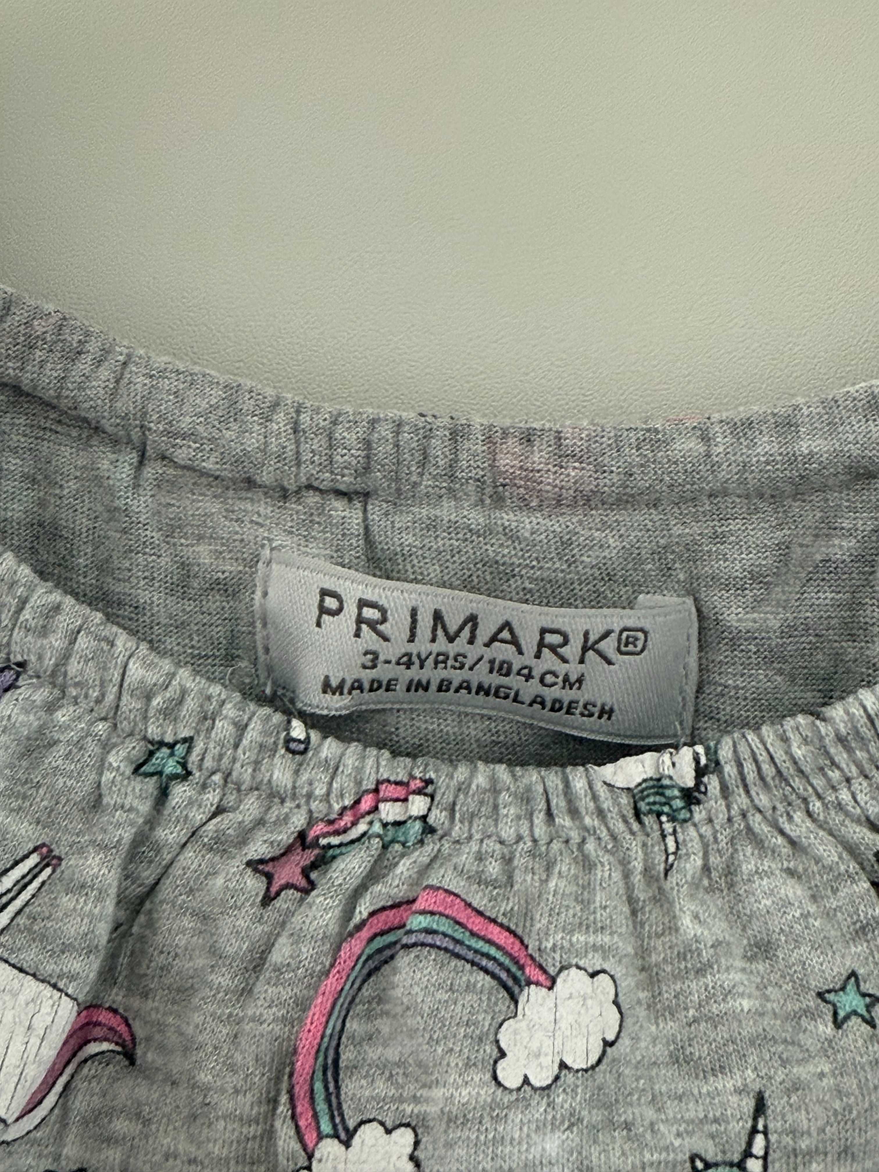 Kombinezon krótki dla dziewczynki w jednorożce szary 98 Primark