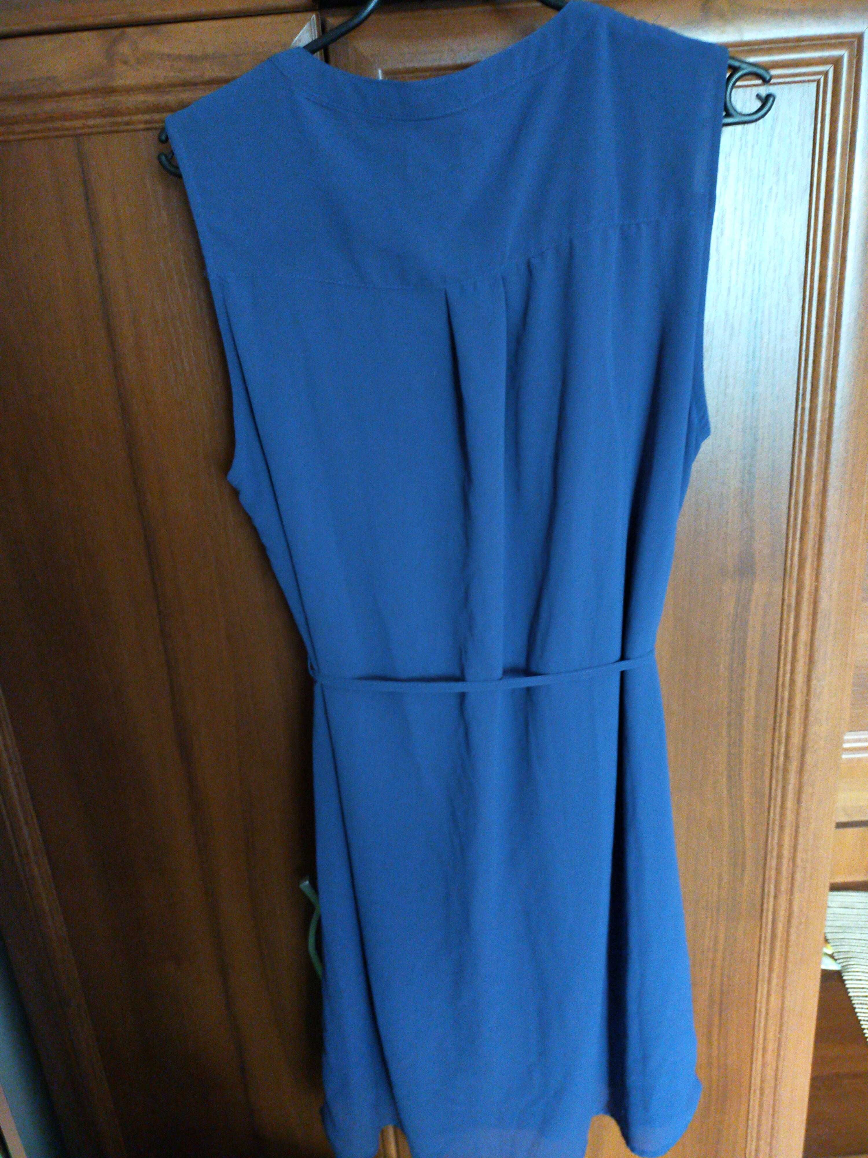 Sukienka letnia, piękny niebieski kolor r.40