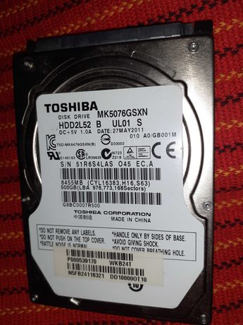 HDD Жесткий диск Toshiba MK5076GSXN 500 GB
