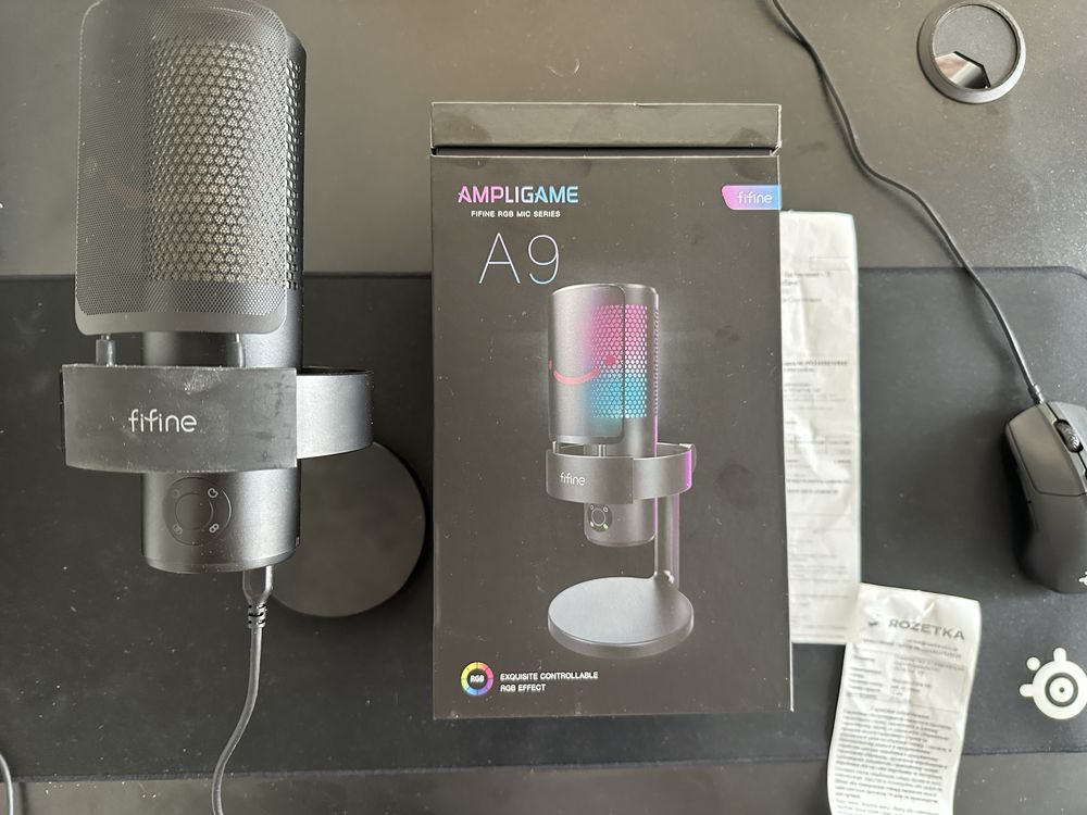 Мікрофон fifane A9 RGB з гарантією