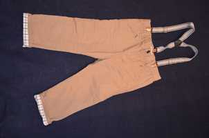 Spodnie chłopięce OKAIDI OBAIBI beżowe rozmiar 86 cm STAN IDEALNY!