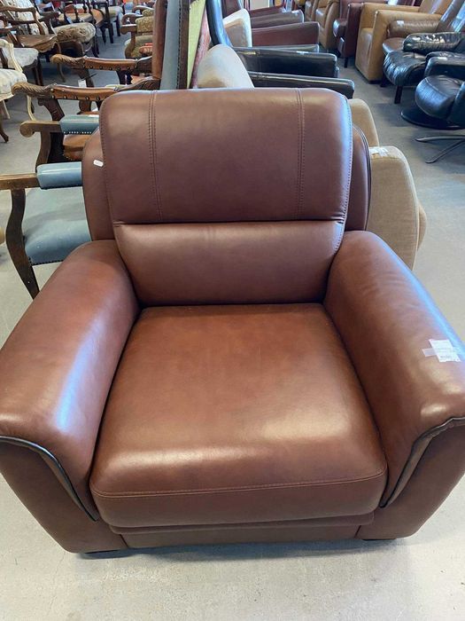 Piękny fotel skórzany wygodny skóra naturalna stan bdb FV DOWÓZ