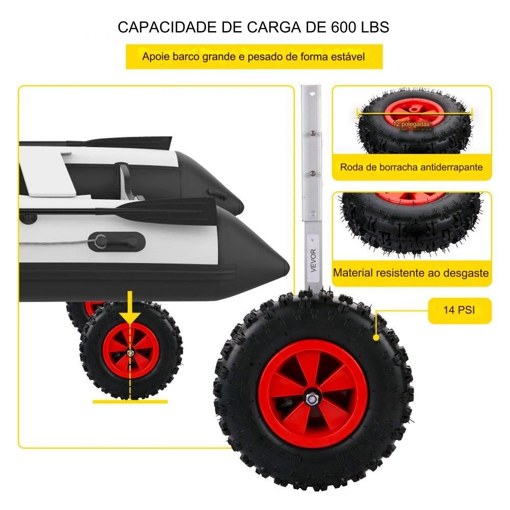 Rodas Traseiras para Barco insuflável (12", 272kg)