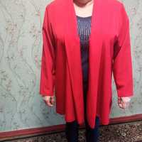 Красный шелковый  женский пиджак