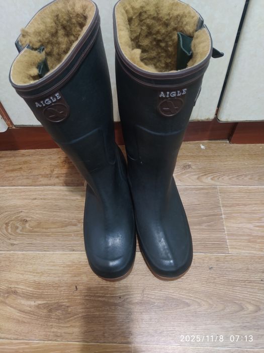 Чоботи гумові 45 розмір AIGLE.