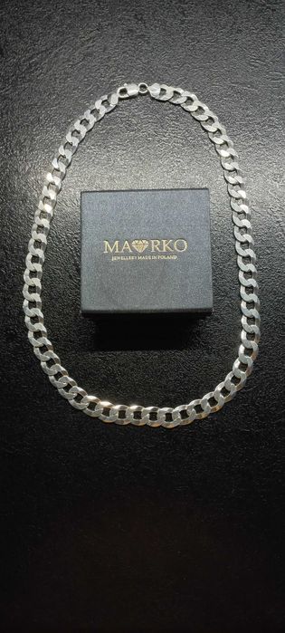 Srebrny łańcuszek męski Pancerka 11,5mm, dł. 55cm, próba 925