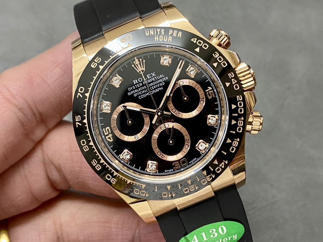 zegarek męski automatyczny 40 mm – styl rolex daytona | złoty