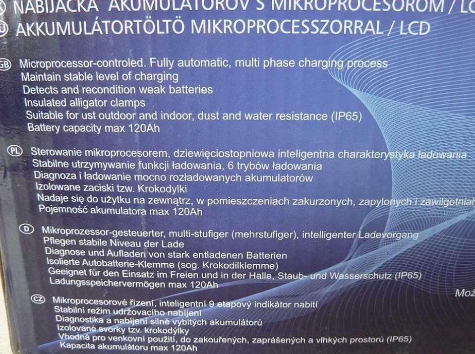 Ładowarka Procesorowa 6-12V, 15,8V do Aku. Kwas., Żelowych, AGM, 15,8V