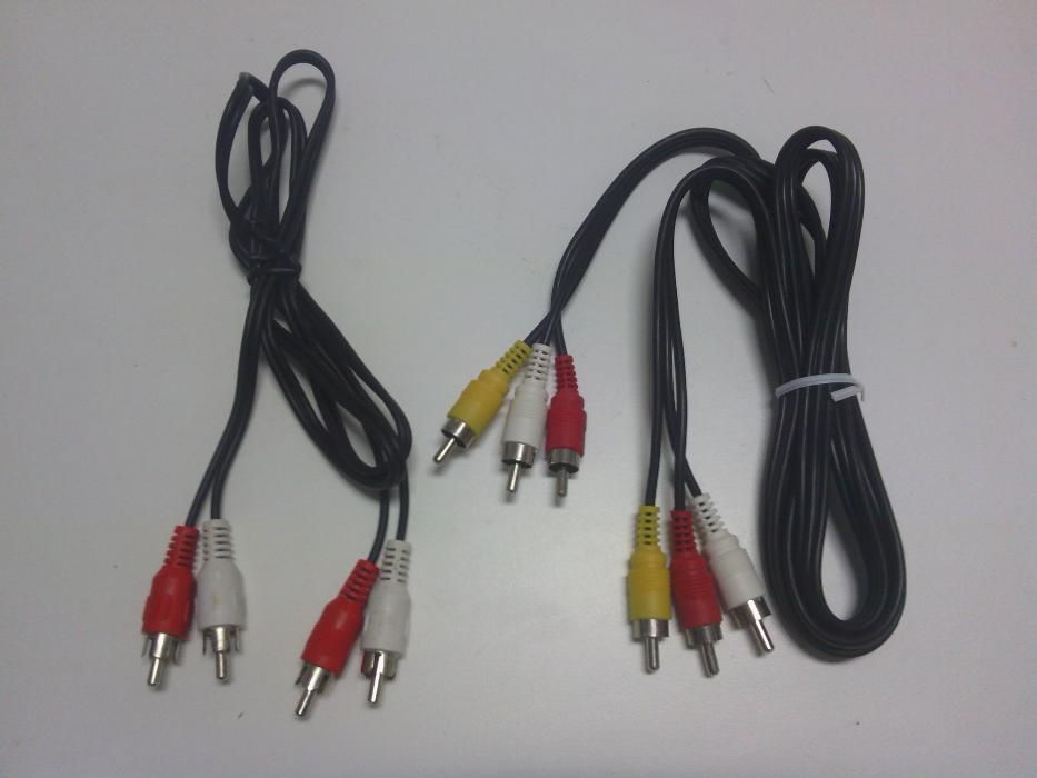 Cabos Jacks Audio RCA Novos Vendo Tudo Junto