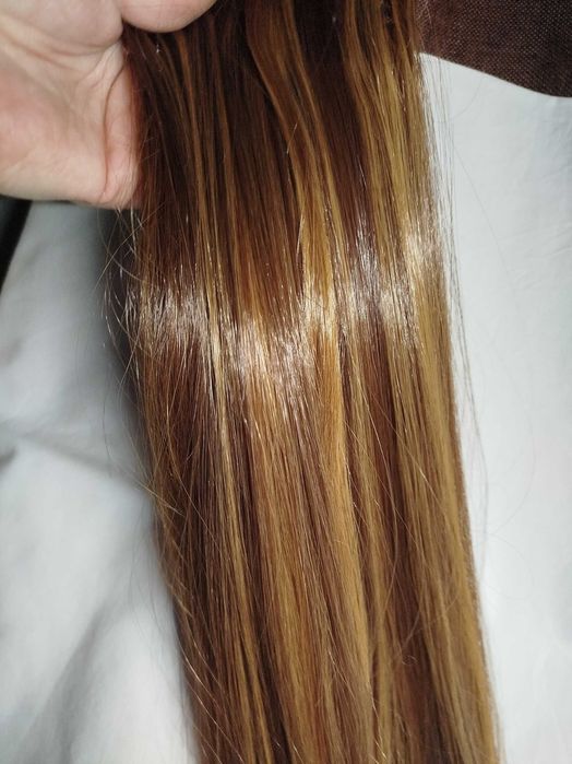 Треси Волося на Заколках Накладні Пряді Конеколон Нарощення Волосся