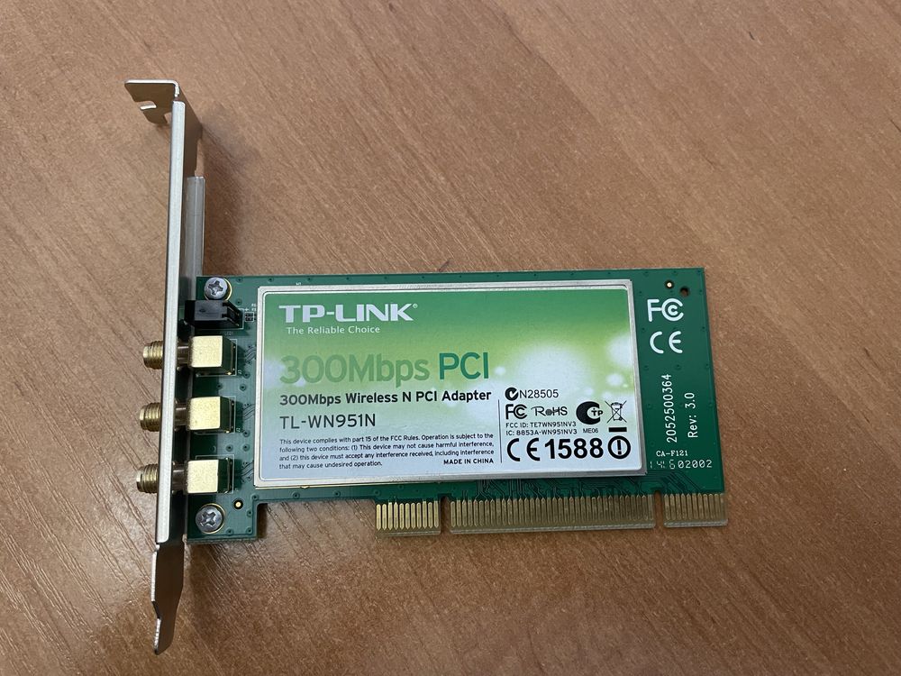 Бездротовий PCI адаптер TP-Link TL-WN951N Wi-Fi (300Mbps)