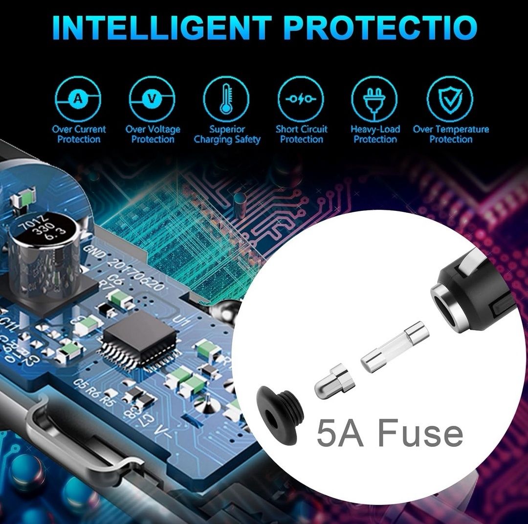 Ładowarka samochodowa USB Splitter, Eletrand 12 V/24 V