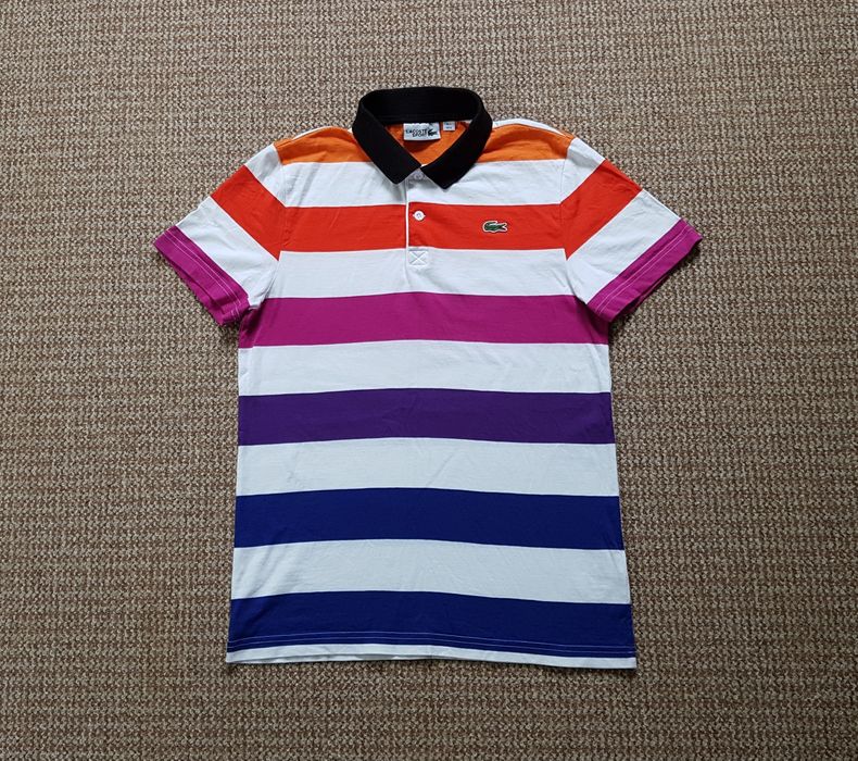 Lacoste поло футболка оригинал 3 - S в полоску