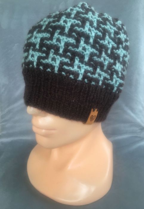 Piekna recznie robiona czapka