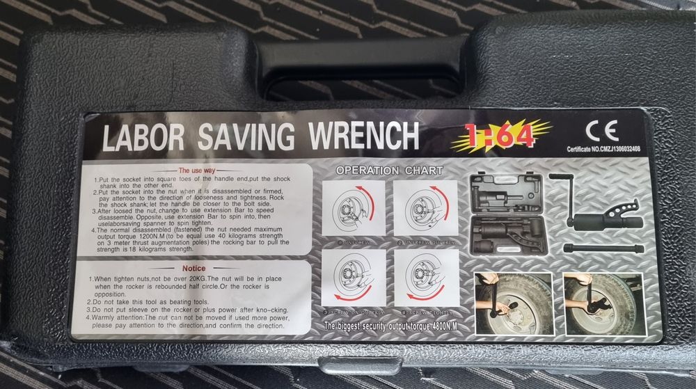 Klucz planetarny przekładniowy do kół 1:64 4800Nm Klucz planetarny