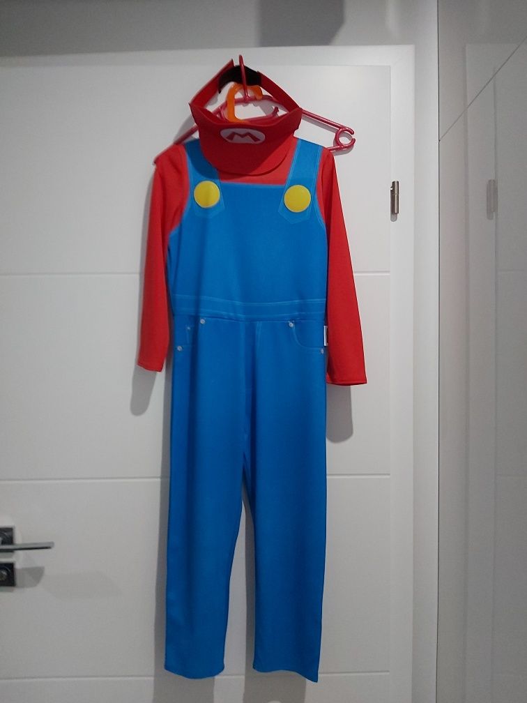 Strój karnawałowy 2w1 Super MARIO 5-6 Lat 122 cm