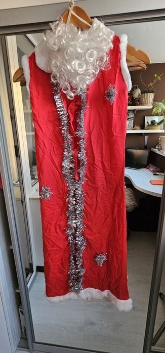 Халат борода Діда мороза новорічний костюм